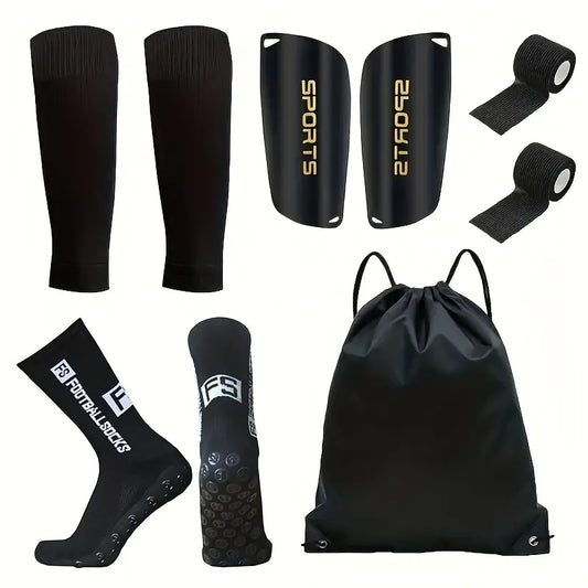 5-Piece Football Socks Set - Black