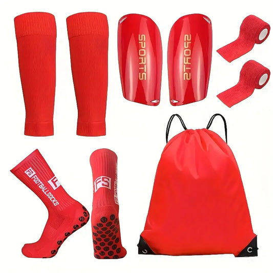 5-Piece Football Socks Set - Red