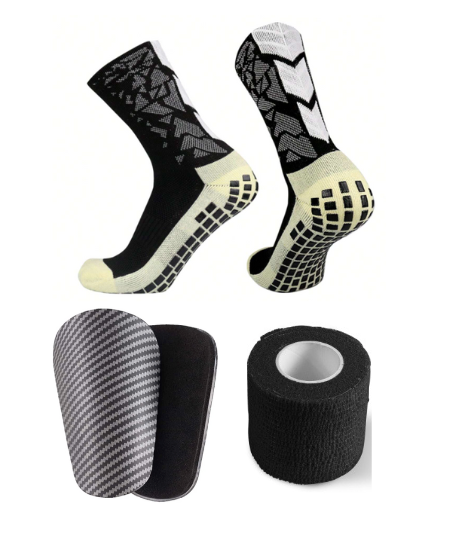 Grip Sock and Shin Pads Bundle